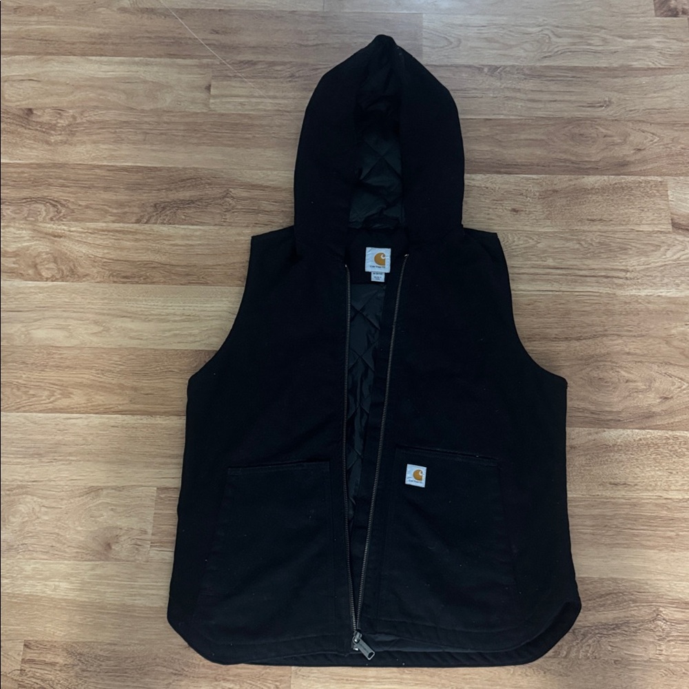 Carhartt Black Quilted Hooded Vest